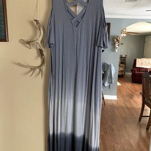 Gray Ombré Maxi Dress